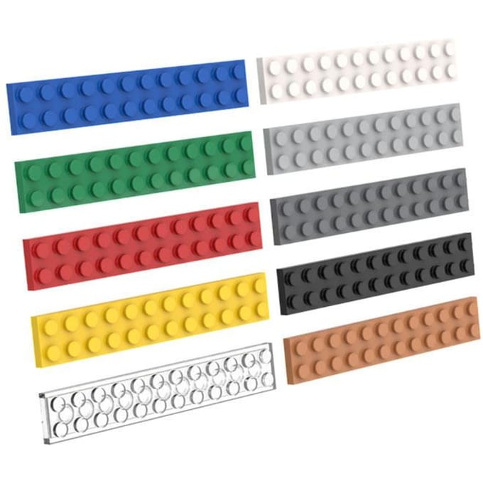 10ST 2445 2x12 Plaat Bouwsteen Plat ZELF MAKEN Componenten Bouwmoc Compatibel Assemblage Deeltje Creatief Cadeau Speelgoed 10PCS blue