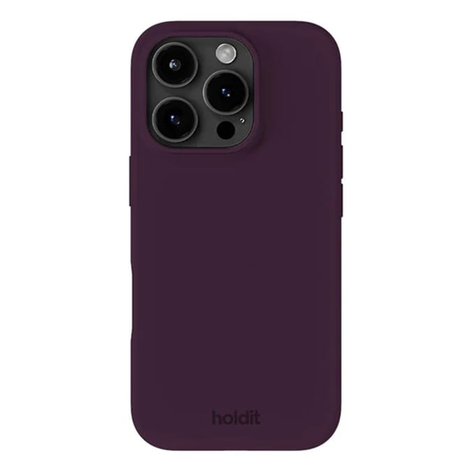 Holdit Silicone Case geschikt voor Apple iPhone 16 Pro - Deep Plum