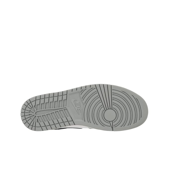Air Jordan 1 Mid Light Smoke Grey Heren Sneakers Antraciet Wit 554724-078 45