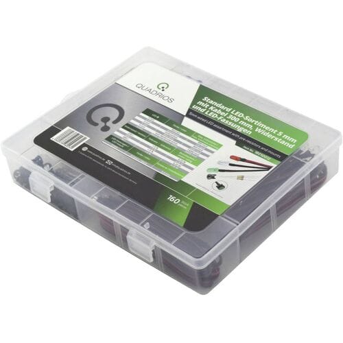 Quadrios LED-assortiment Rood, Groen, Geel, Blauw, Koud-wit, Warm-wit Rond 5 mm 20 mA 3.0 V