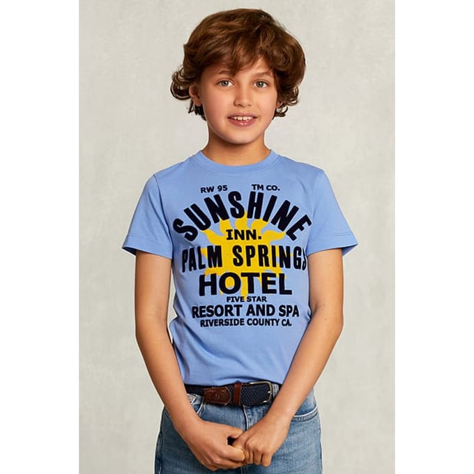 River Woods Normal Fit Basic T-shirt Nile Blue Taglia: 04 | T-shirt Outlet | kids | Blu