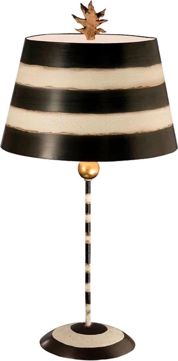 Flambeau LED Tafellamp South Beach | 1X E27 Max 60W | Black, Putty & Gold Leaf