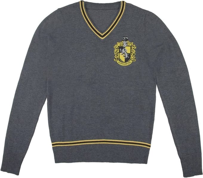 Harry Potter Gebreide trui -L- Hufflepuff Grijs