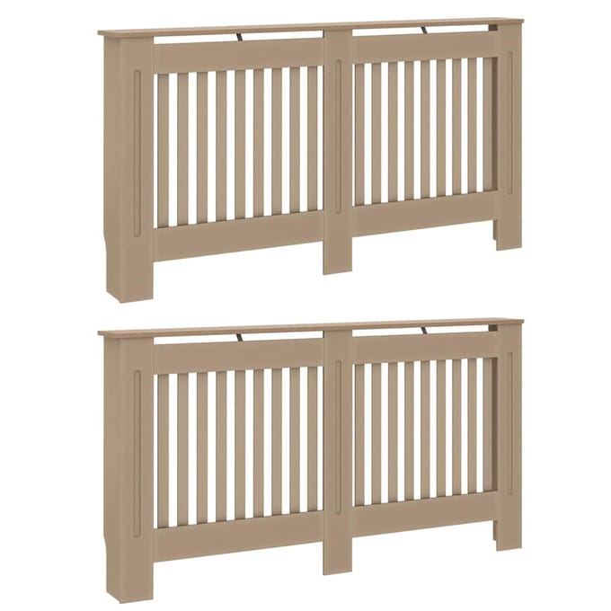 vidaXL Radiatorafdekking 2 st Sonoma Eiken 152 x 19 x 81,5 cm