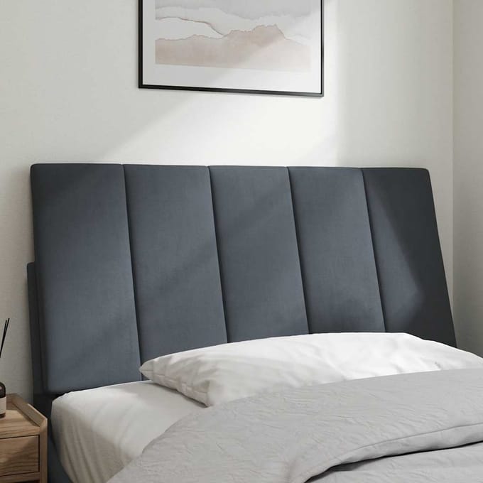 vidaXL - Hoofdbordkussen - "Hanko" - Donkergrijs - 100 - cm - Fluweel