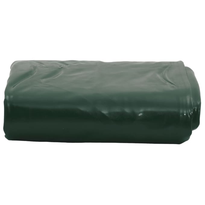 vidaXL - Zeil - 650g - / - m² - Groen - 5 - x - 7 - m - Canvas - met - PVC-coating