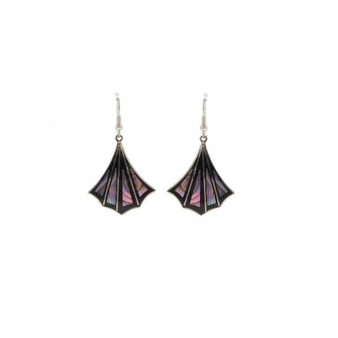 Behave - Oorbellen - Oorhangers - Abalone Schelp - Art Deco Look