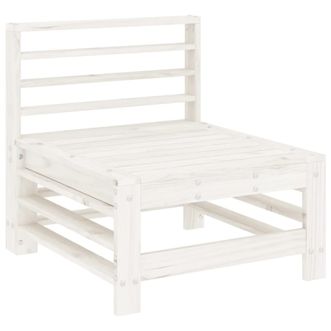 vidaXL - Tuinmiddenbanken - 2 - st - massief - grenenhout - wit