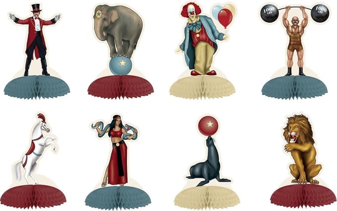 360 DEGREES - 8 mini Vintage Circus