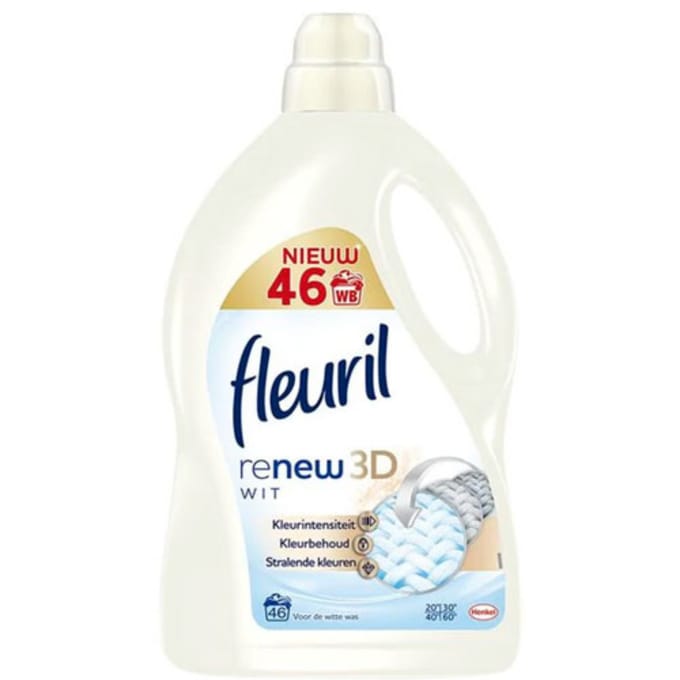 Fleuril White & Fiber - Vloeibaar Wasmiddel - Witte Was - 45 wasbeurten
