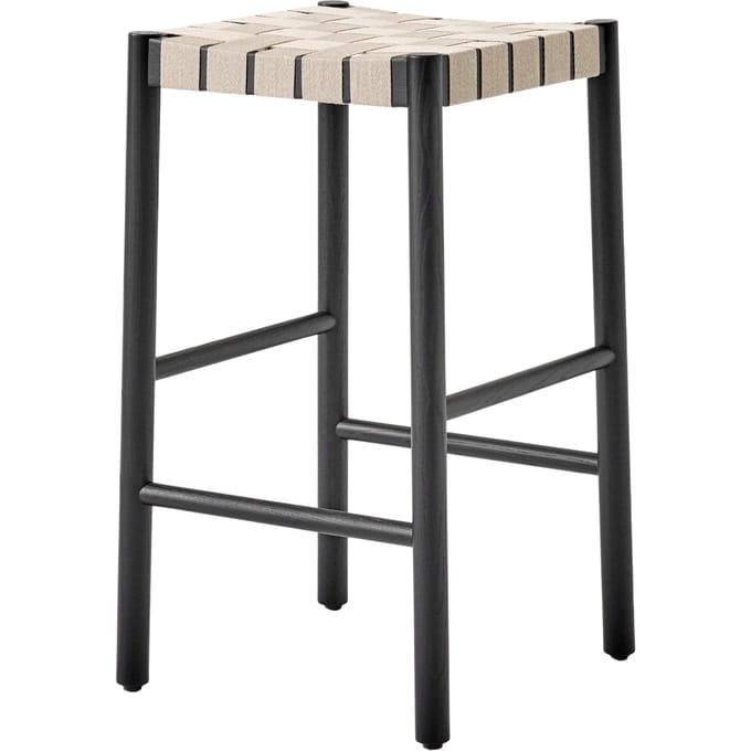 &Tradition Betty Barstoel TK8  - zwart / naturel - 39 x 66 cm