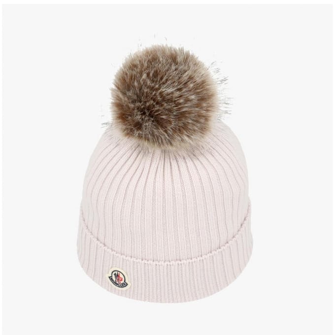 Moncler Pom Pom Muts Logo Patch 3b00007 A9327 037 3B00007 A9327 037 (L) gray