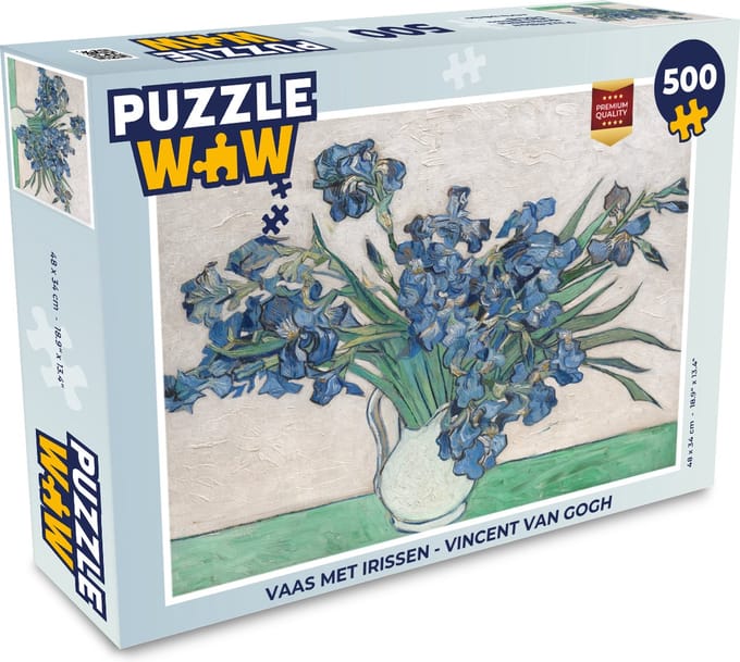 Puzzel Vaas met Irissen - Vincent van Gogh - Legpuzzel - Puzzel 500 stukjes
