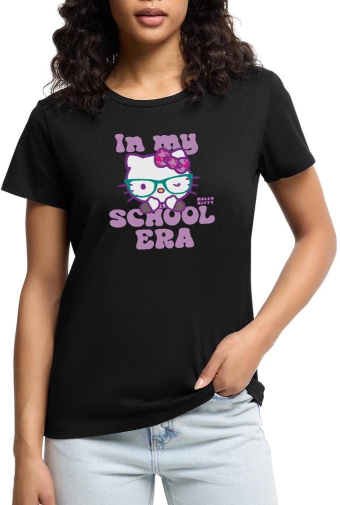 Hello Kitty Met Bril In My School Era Premium T Shirt Dames
