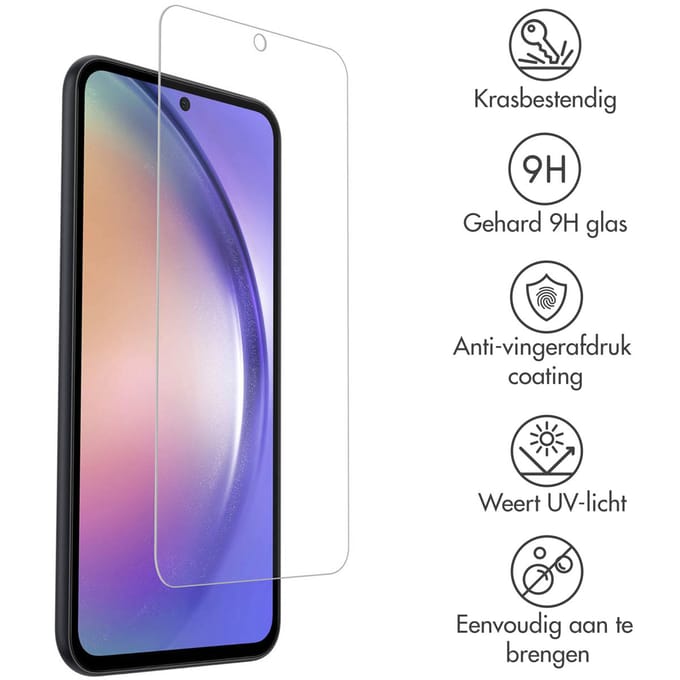 Accezz Screen Protector - Geschikt voor Samsung Galaxy A54 (5G) / S23 FE - 2 Pack Glass Screenprotector