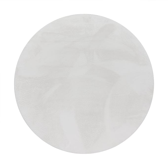 Zacht kleed Solina wit 200 cm rond