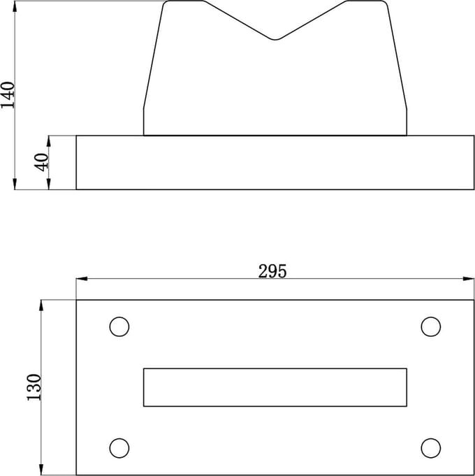 Persblok V-blok 75 t 295 x 130 x 140 mm persen MW Tools PBL75T