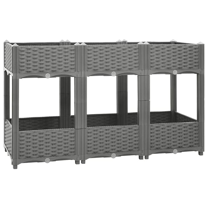 vidaXL - Plantenbak - verhoogd - 120x40x71 - cm - polypropeen