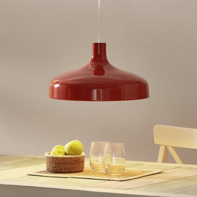Aluminor Grote hanglamp Brasilia in rood