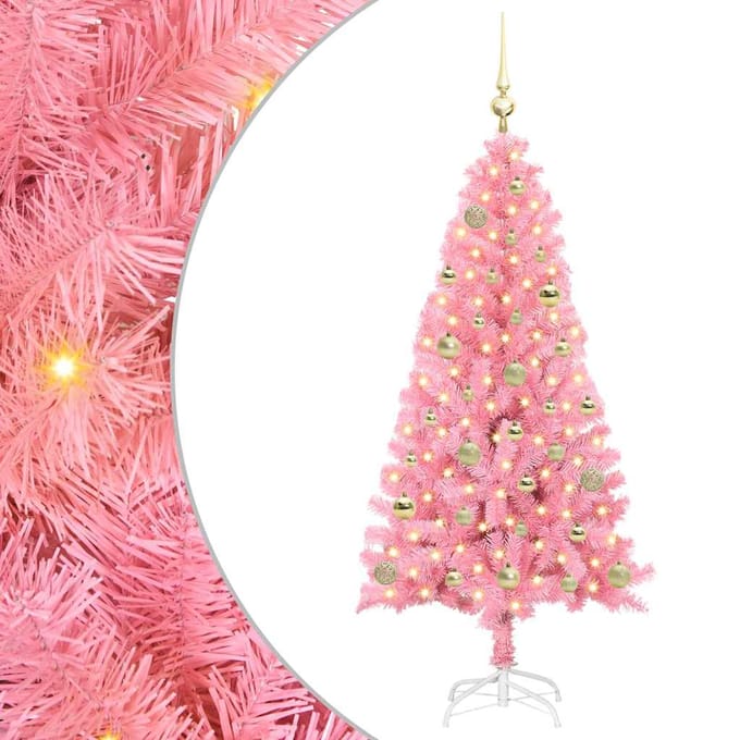vidaXL - Kerstboom - Roze - 150 - cm - PVC