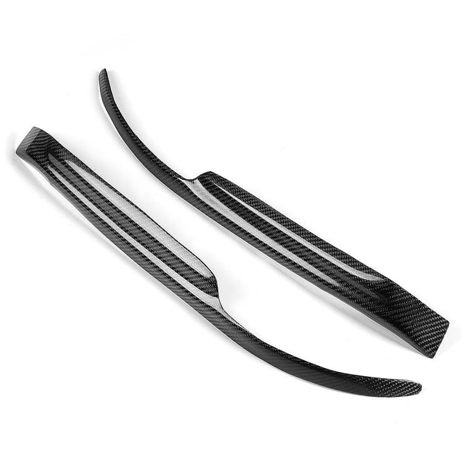Autocollant de garniture de cache sourcil de phare en fibre de carbone Compatible pour Mitsubishi EVO7 9 03 07 gray