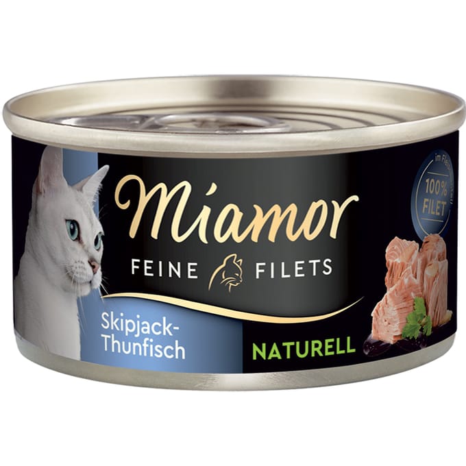 Miamor Fijne Filets Naturel 6 x 80 g Kattenvoer - Skipjack-Tonijn