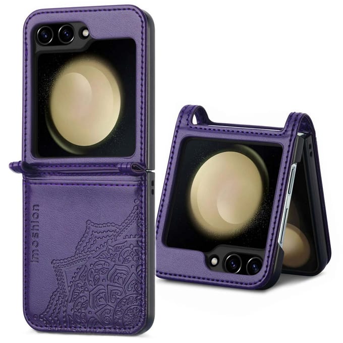 imoshion Mandala Bookcase voor de Samsung Galaxy Z Flip 5 - Paars