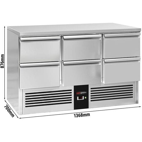 GGM Gastro Kühltisch PREMIUM - 1370x700mm - 6 Schubladen