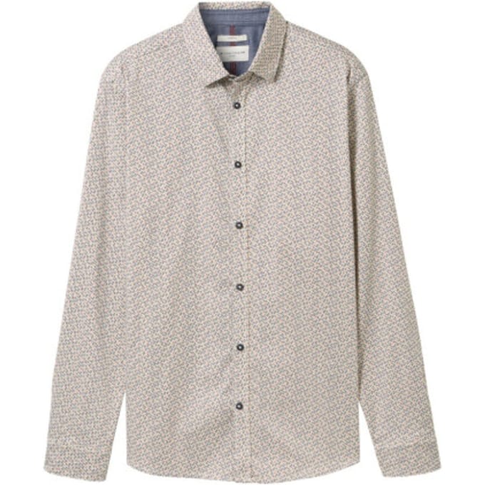 Tom Tailor - Hemd - Maat M - Mannen - 36644 offwhite - katoen