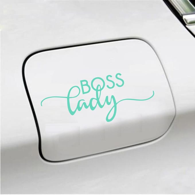 Bumpersticker - Boss Lady - 6 X 14,8 - Mint