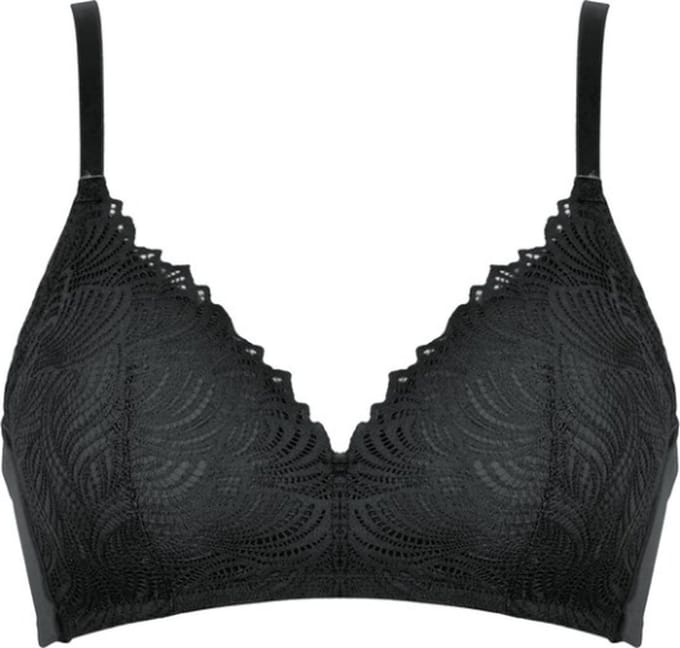 Naturana - Soft bh met kant - 5674 - Zwart - 95C