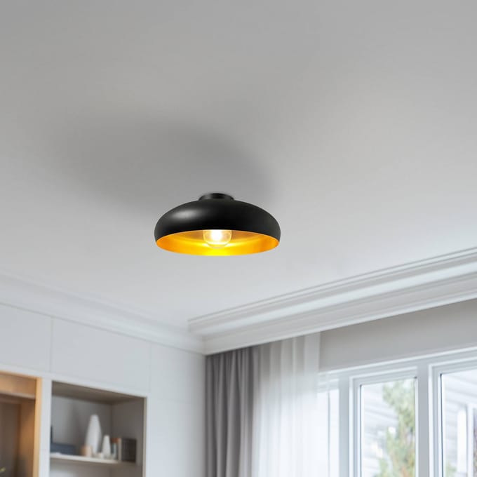 Bamyum Androa Plafondlamp Zwart Moderne Woonkamer (Zwart-Kopfer)