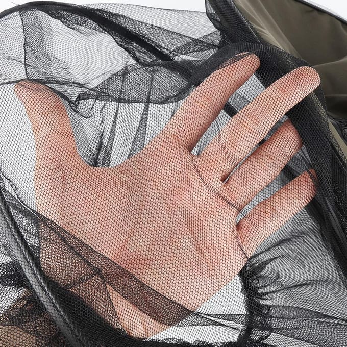 Muggenmelk Hoed Bijenteelt Cap Mesh Visserij Cap Bug Face Shield Insecten Voorkomen Nek Hoofd legergroene kleur