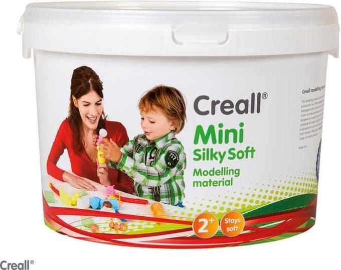 Peuterklei Creall Silky soft ROOD 1350 gram in een emmer
