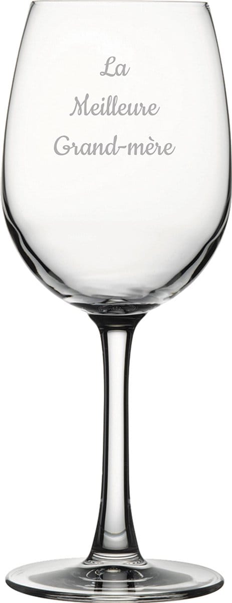 Witte wijnglas gegraveerd - 36cl - La Meilleure Grand-mère