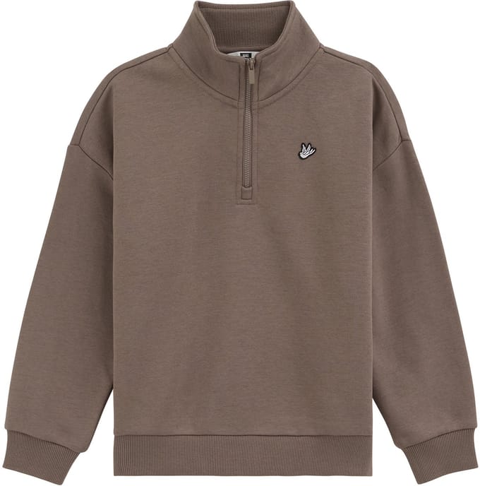 WE Fashion Jongens sweater met quarter-zip en embroidery