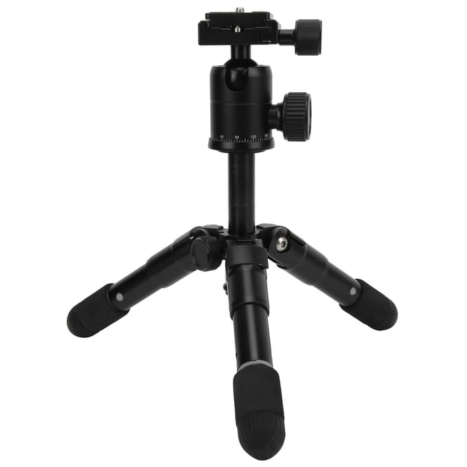 QQ66 Macro Tafelstatief voor SLR Camera Aluminiumlegering Statief voor Mirrorless Camera black