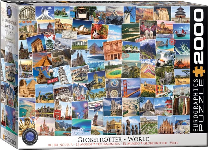 Eurographics - Wereld - Globetrotter - 2000 stukjes 97×68cm (b×h) - Legpuzzel
