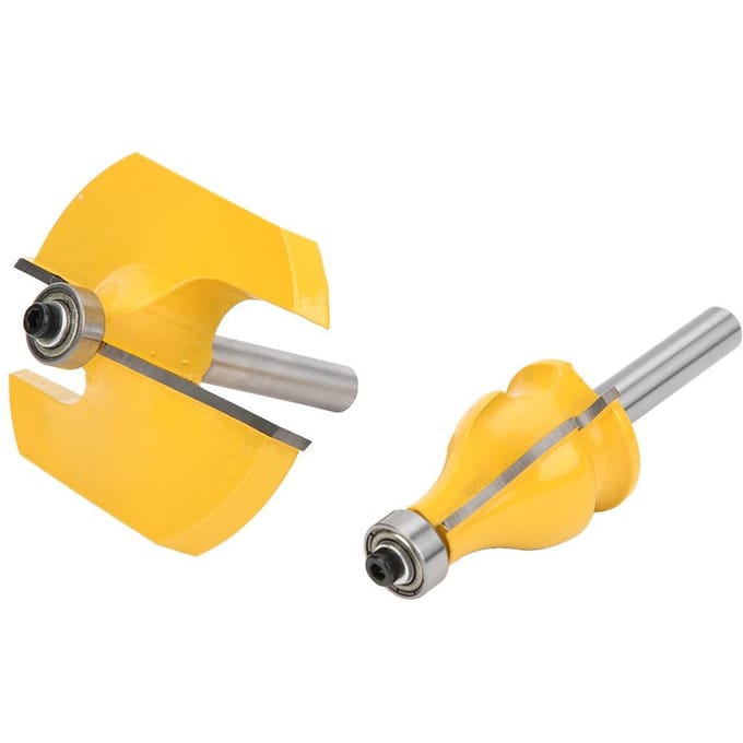 2 stuks 8mm Schacht Leuning & Tafelrand Bovenfrees Set Houtbewerking Frees met Lager