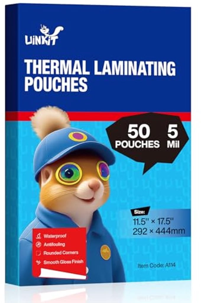 Thermische Lamineren Zakken 5Mil Dikke voor Extra Bescherming - 50 Pack A3