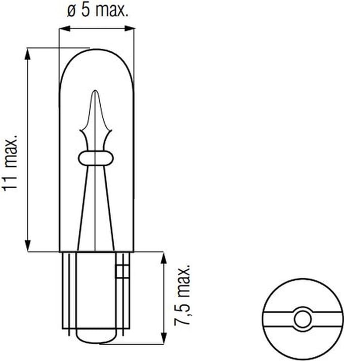 Bosma Lamp 12V 1.2W T5 - WEDGE-T5