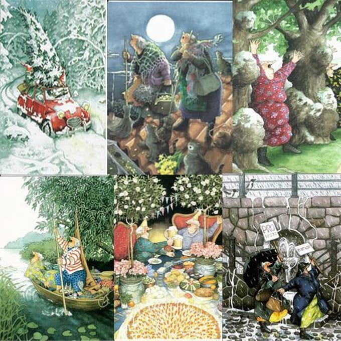 Inge Löök Postkaart set van 6 kaarten  (Set 5 kaart 25-30)