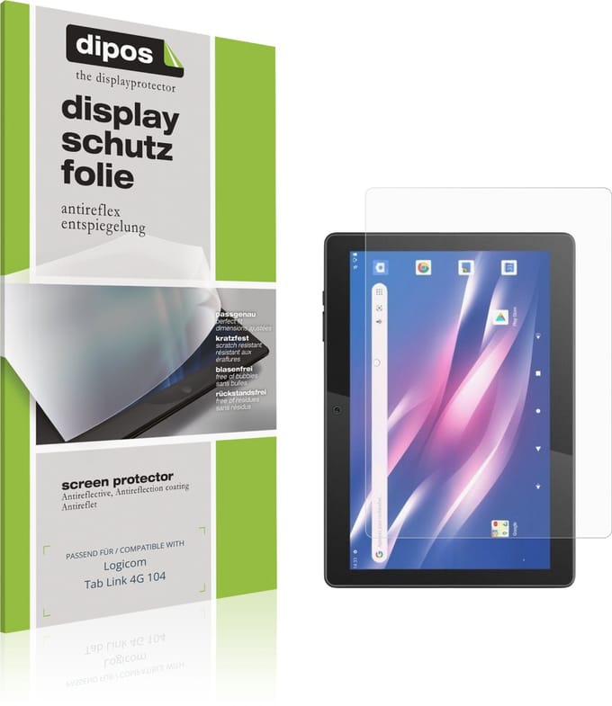 dipos – 2x Matte Beschermfolie geschikt voor Logicom Tab Link 4G 104 | Krasbestendige & antireflecterende Screenprotector Ultra-Thin