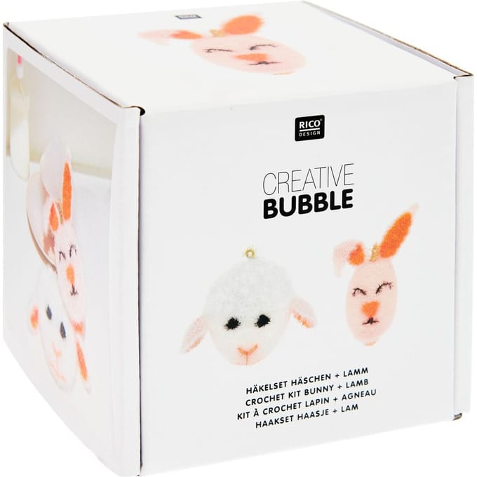Rico Design Creative Bubbel haakset "Haasje + Lam"