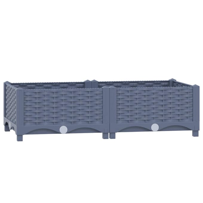 vidaXL - Plantenbak - verhoogd - 80x40x23 - cm - polypropyleen