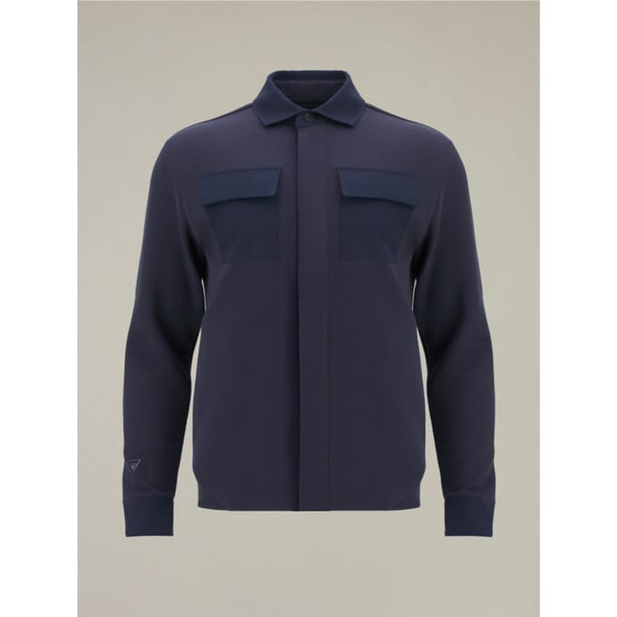 overshirt man marine blauw