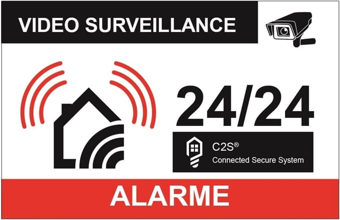 Afschrikkende Stickers voor Woningbeveiliging - Set van 10