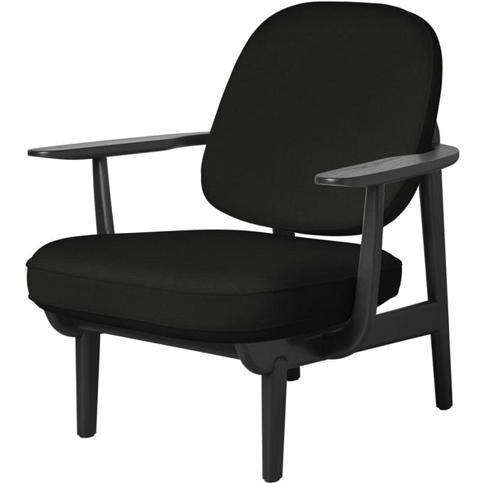 Fritz Hansen Fred Loungefauteuil - JH97 - zwart - zwart essen