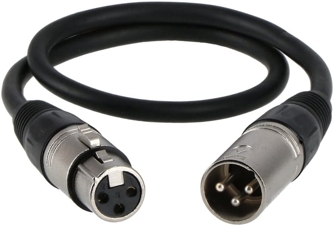 Devine MIC100/0.5 XLR microfoon- en signaalkabel 0.5 meter