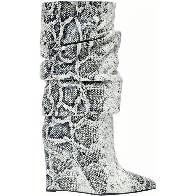 Marcell von Berlin Python-embossed Wedge Boots White Snake Taglia: 36 | Stivali Outlet | Donna | Bianco